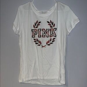 PINK Victoria's Secret White Graphic Tee